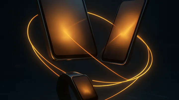 4666BDT COM Multiple devices floating in harmony